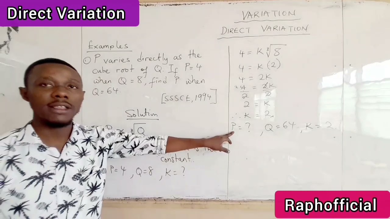 Direct Variation (SHS Core Mathematics)