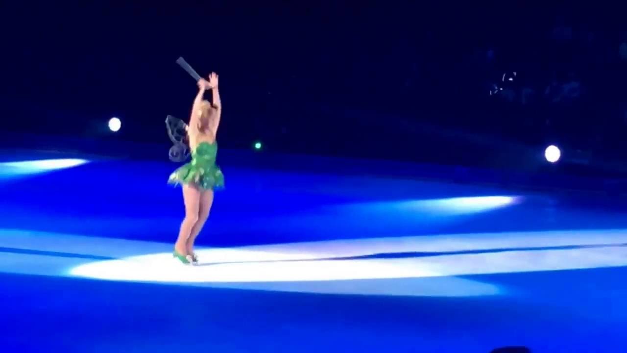 Tinkerbell, Peter Pan and his shadow at Disney on Ice in San Diego 10.8.16