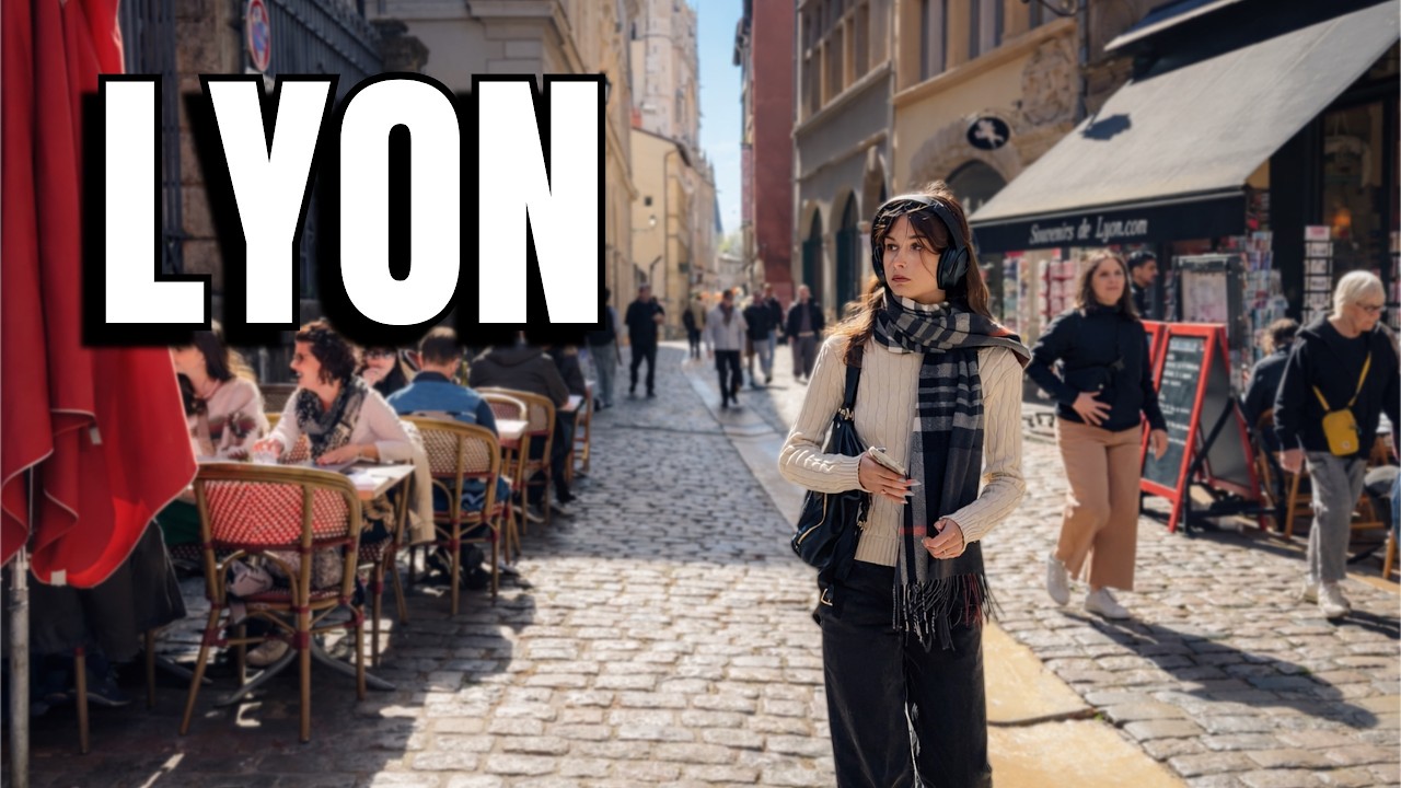 LYON - FRANCE Walking Tour [4K] - Early Spring In 🇫🇷 France's 