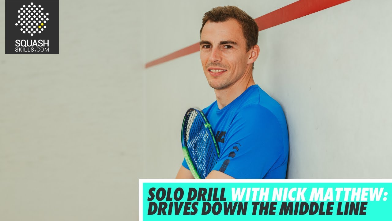 Squash tips: Solo drill with Nick Matthew - Drives down the middle line