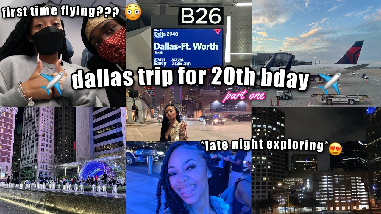 vlog : i flew to dallas texas for my 20th bday ✈️ | part 1 | travel diaries 🤍