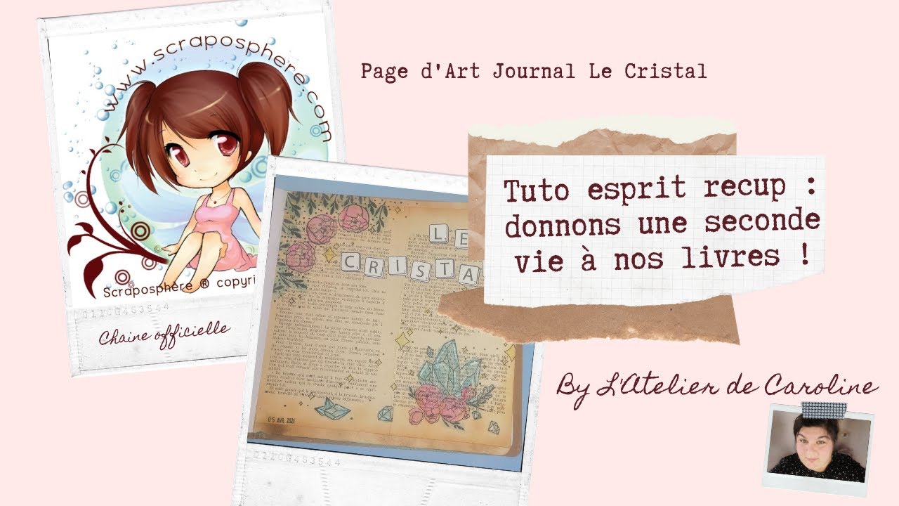Tuto Scrap Recup : Page d'Art Journal avec un livre et aquarelle - Scrapbooking - La Scraposphère