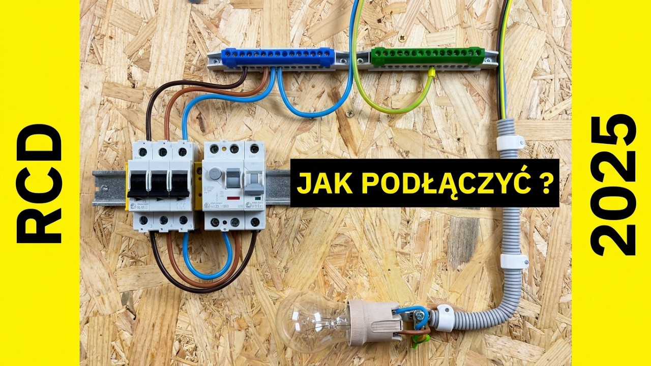Jak podłączyć wyłącznik r&oacute;żnicowoprądowy RCD? | #PORADNIK | KROK PO KROKU #elektryk #remont #diy
