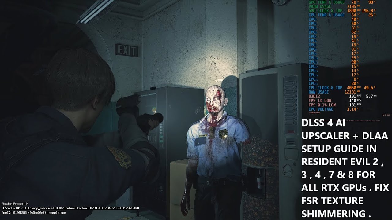 Руководство по настройке масштабирования ИИ DLSS 4 для Resident Evil 2, 3, 4, 7 и 8 для всех граф...