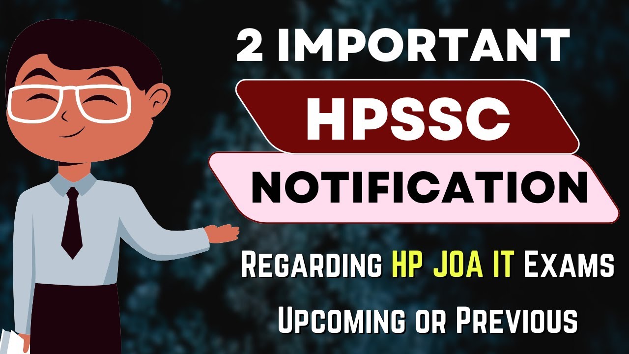 HPSSC Latest Notification Regarding JOA IT Exams 2022 !! Upcoming & Previous !! #hpssc