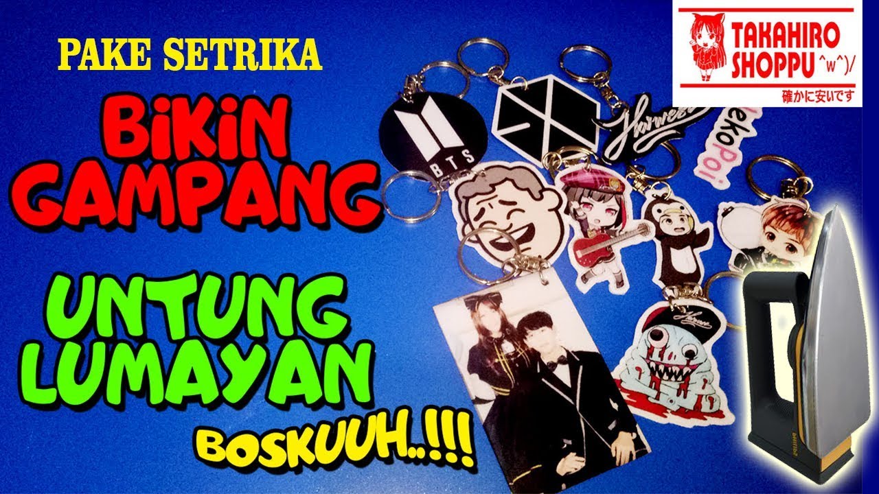 BUAT PENGHASILAN TAMBAHAN  BIKIN GANTUNGAN KUNCI DARI PVC PAKAI SETRIKA