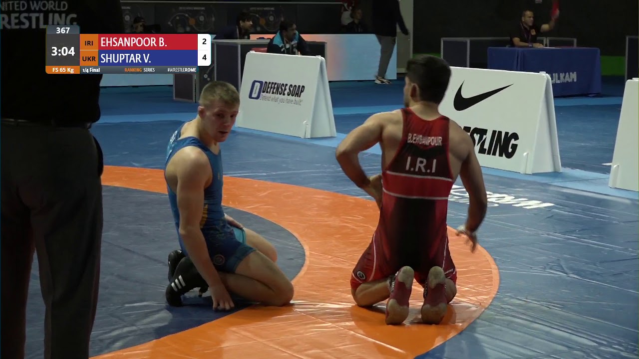 1/4 FS - 65 kg: B. EHSANPOOR (IRI) v. V. SHUPTAR (UKR)