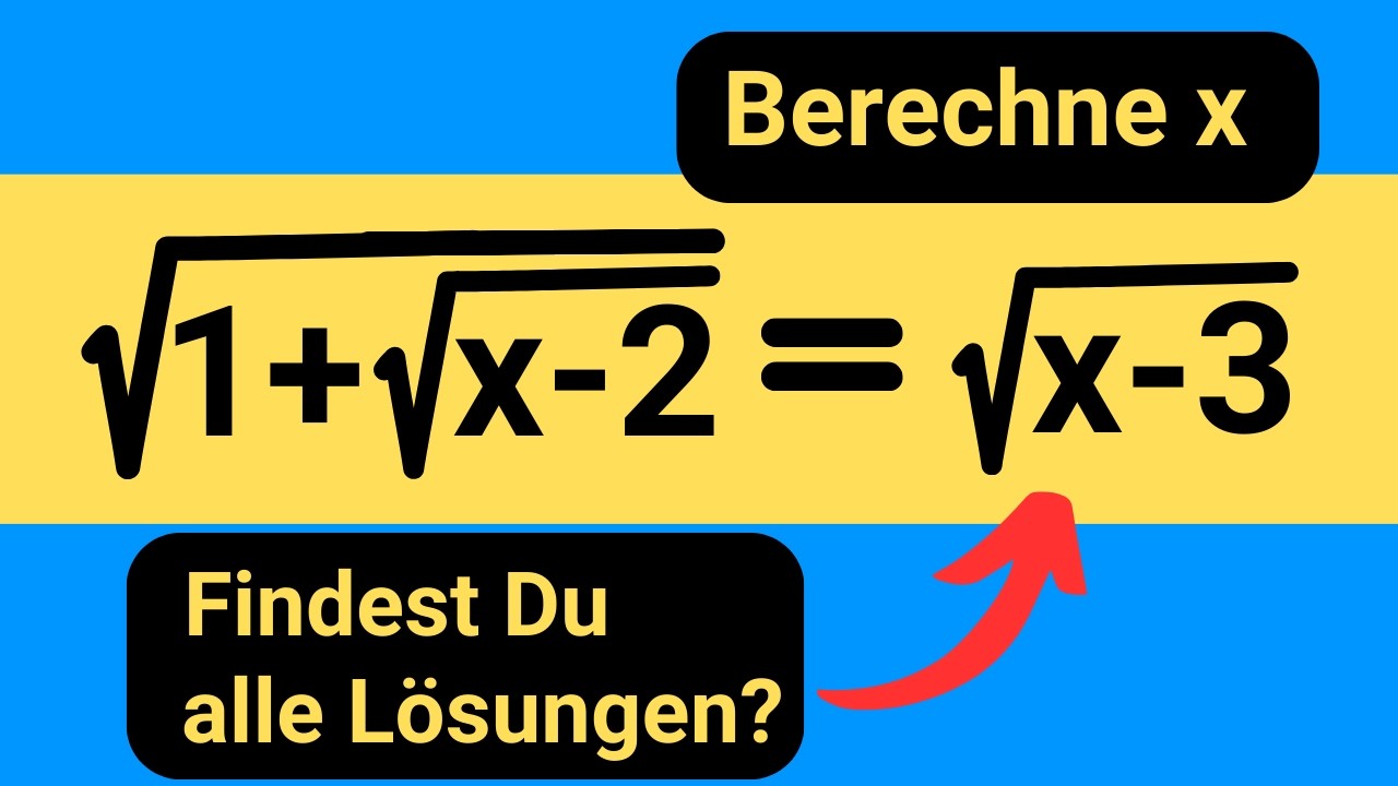 Diese Gleichung MUSST du lösen können – mehr als nur eine Wurzelgleichung!