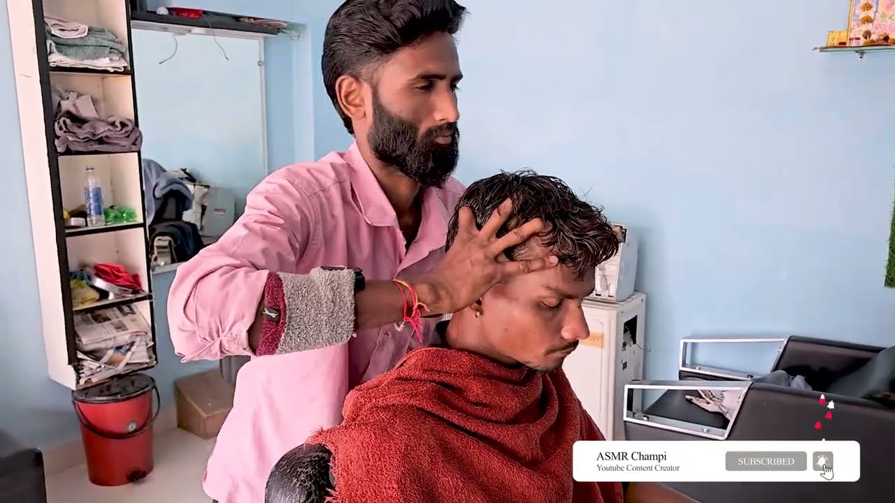 Master Cracker Gets Intense Head Massage By Lochan Master | Indian Massage |Asmr