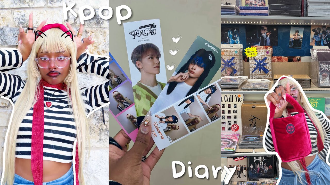 The Kpop Diaries ୨୧: TXT event, Album shopping, good eats, seventeen album .