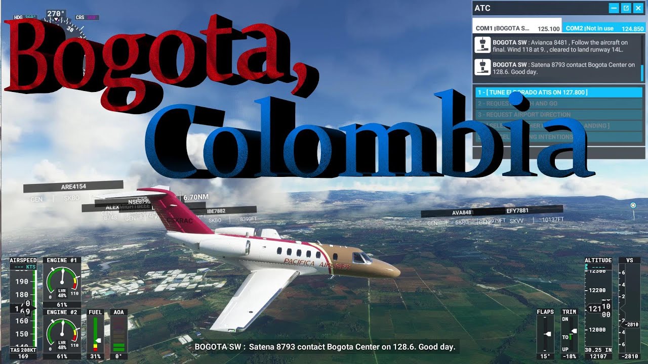 MSFS 2020 - COLOMBIA: Medellin to Bogota