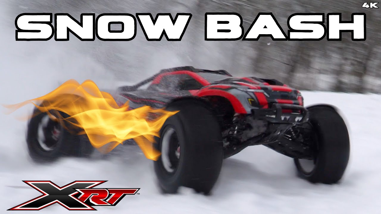TRAXXAS XRT Snow-Bashing | Wie gut sind die PADDLE Reifen? | RC Cars | FERNGESTEUERTE AUTOS