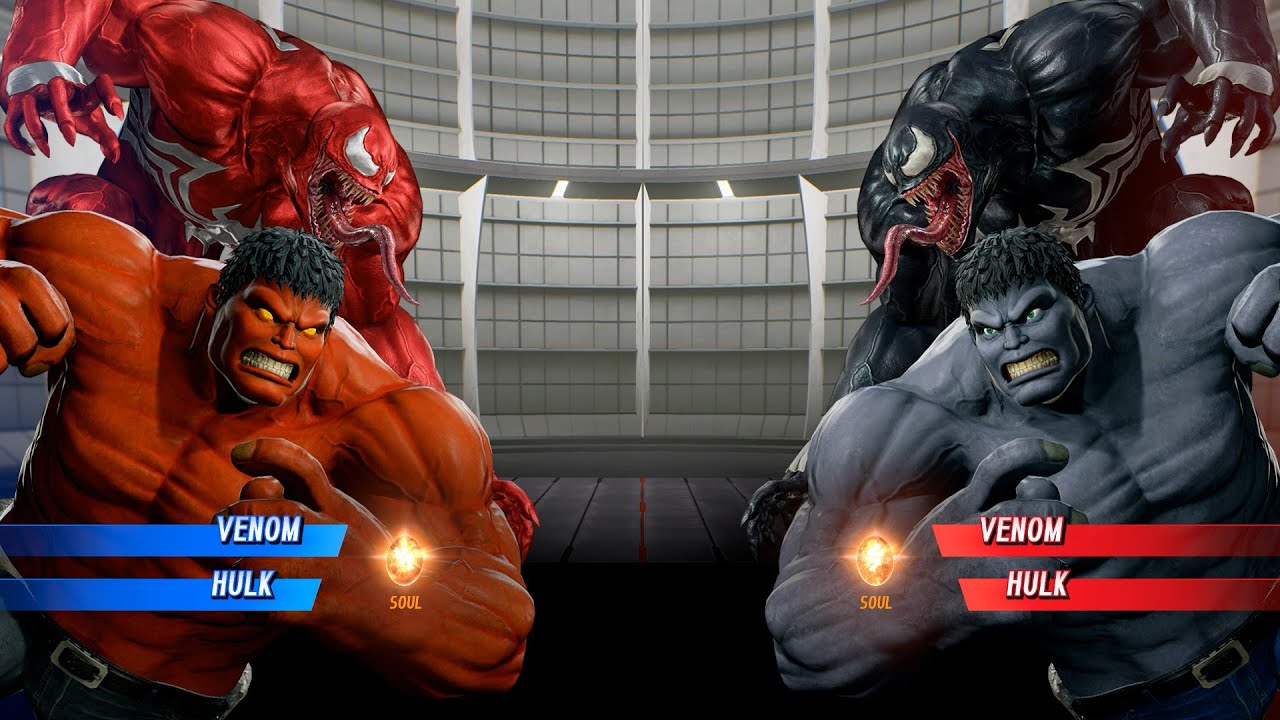 Hulk & Venom VS Red Hulk & Red Venom - Marvel vs Capcom Infinite