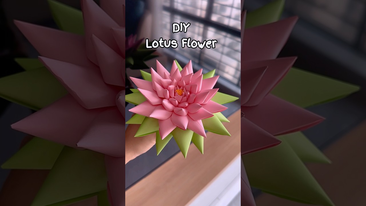 DIY Easy Lotus Flower 🪷✨#shorts #art #diy #muktaartandcraft #viralvideo #youtubeshortsfeature
