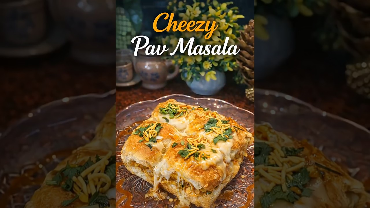 Cheesy Masala Pav Recipe 😋❤️