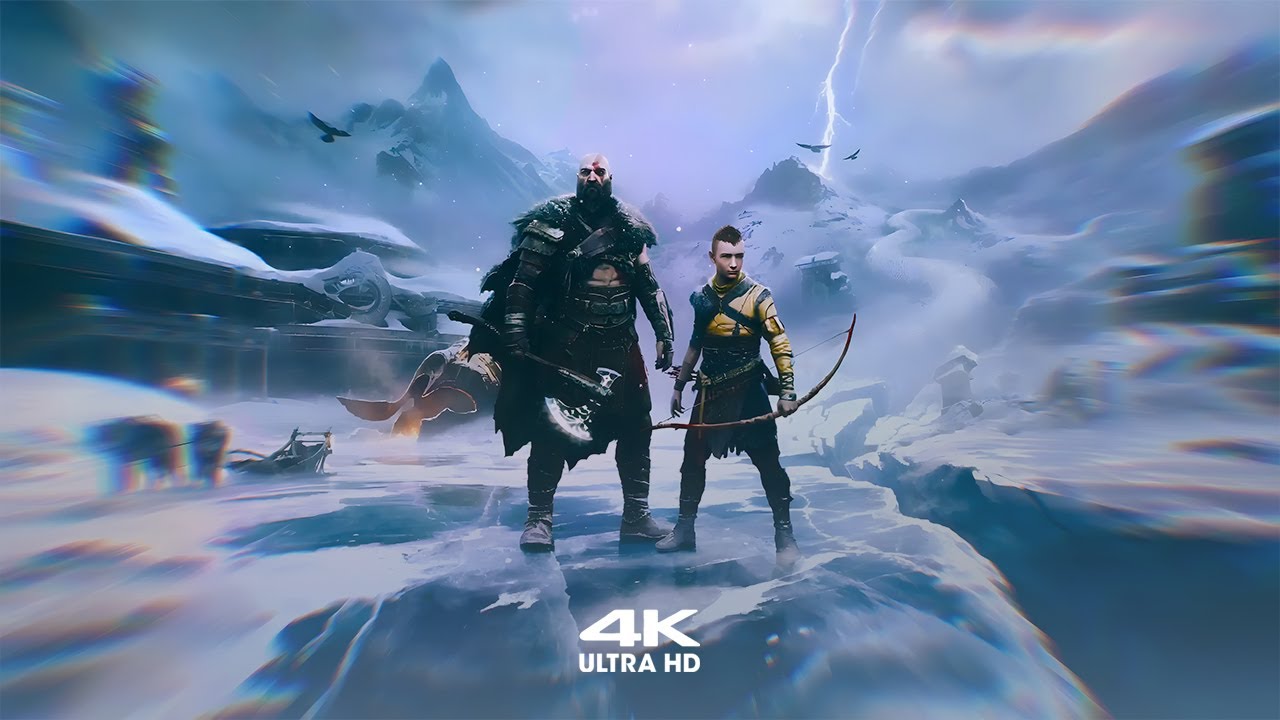Kratos & Atreus God of War Ragnarök 4K Live Wallpaper | Epic Screensaver Ultra HD