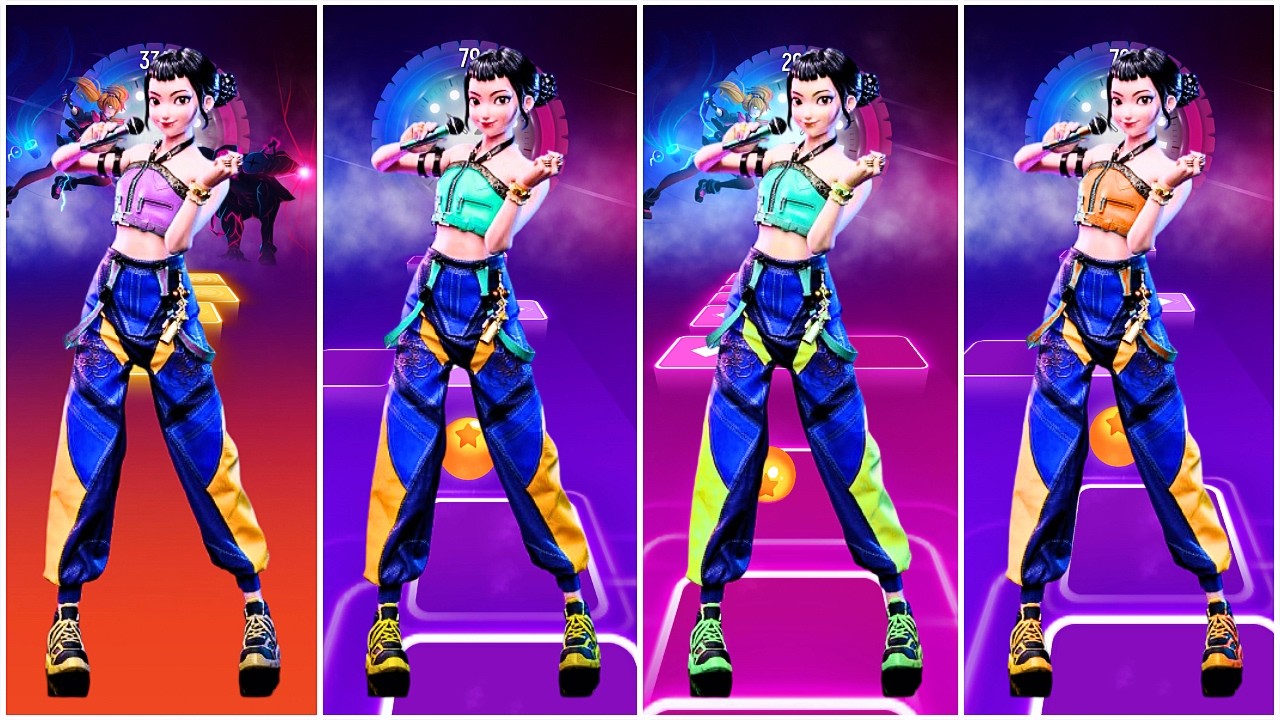 Zoey Kpop Demon Hunters in Tiles Hop Coffin Dance Remix is Fire🔥✅