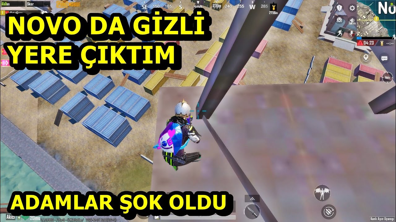 NOVO DA GİZLİ YERE ÇIKTIM ADAMLAR ŞOK OLDU ! BATUR GAME SOLO SQUAD PUBG MOBİLE