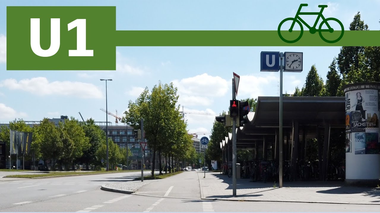 U1 München Olympia-Einkaufszentrum - Mangfallplatz mit dem Fahrrad