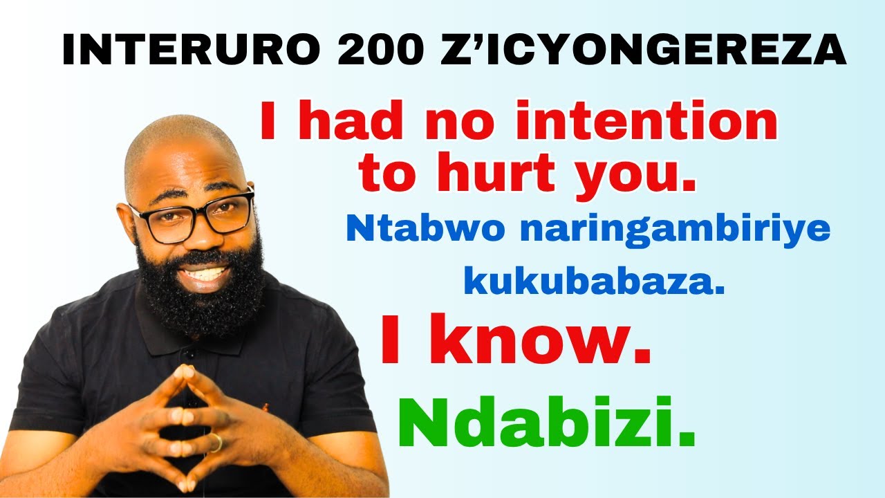 🔴Menya Interuro zifasha mu Kuvuga Icyongereza neza kandi vuba cyane