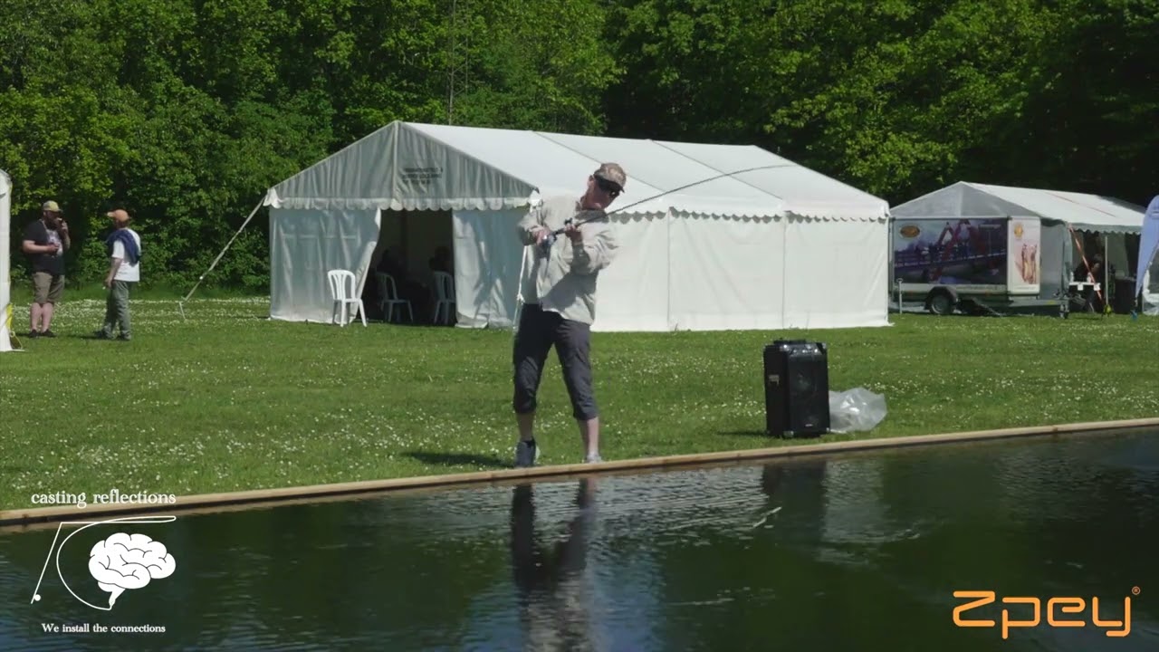 Fly casting demo Skjern River
