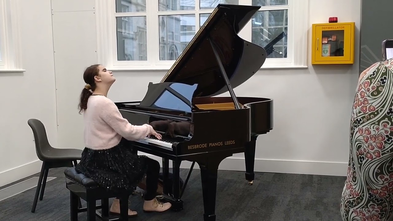 Piano recital by pianist Lucy at the CHORAL (Child Health Outcomes Research at Leeds) launch 2