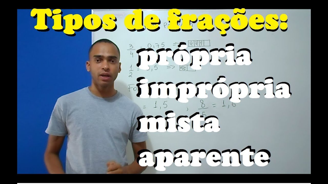 Tipos de frações: forma própria, impropria, mista e aparente