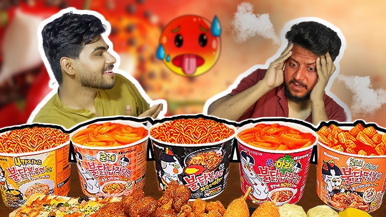 Korean Spicy Noodles Challenge😱💀🔥 (Mr Ahmed Vlogs)