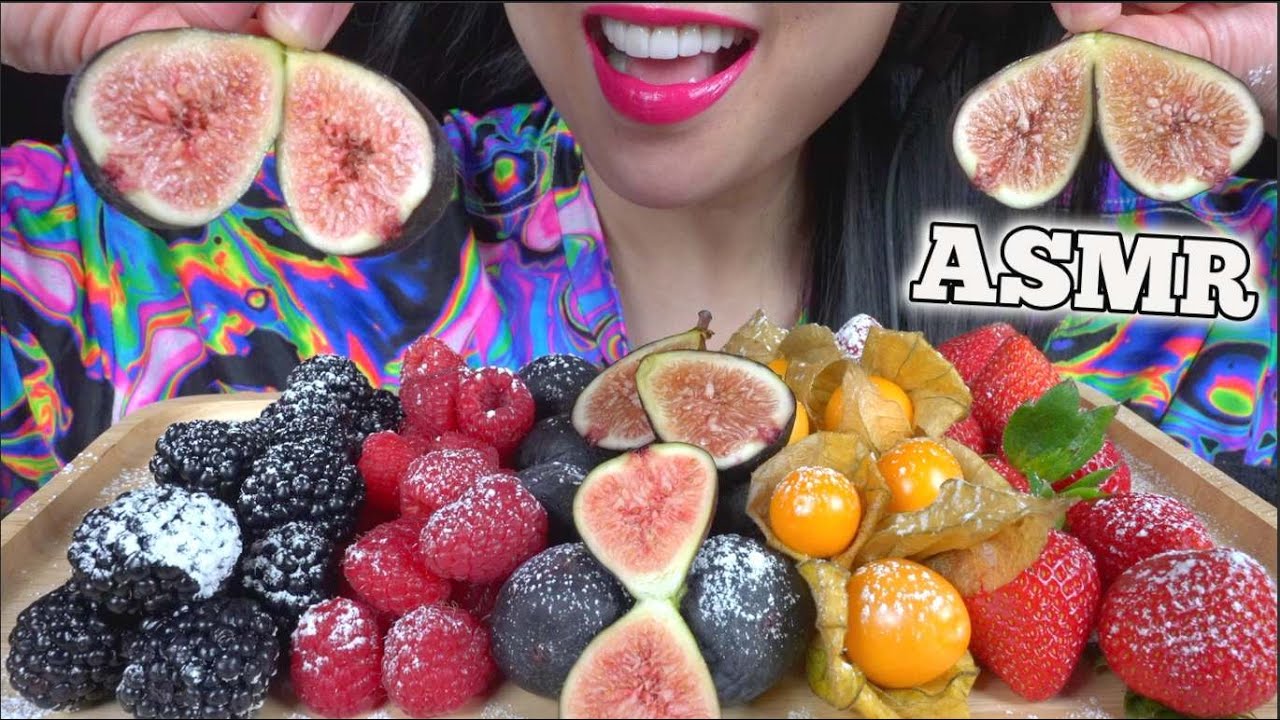 ASMR FRUITS + WHIPPED CREAM PLATTER (EATING SOUNDS) NO TALKING | SAS-ASMR