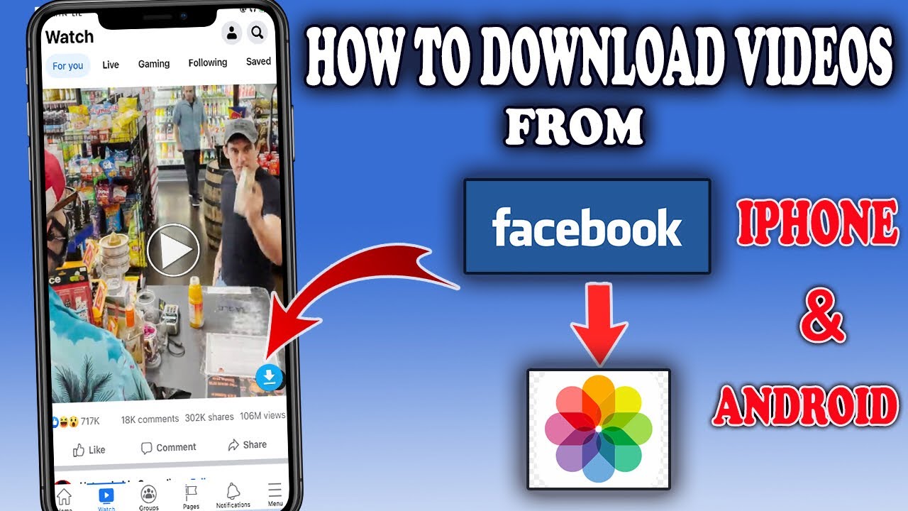 Как загрузить видео из Facebook в галерею 2022 (Android и iPhone)