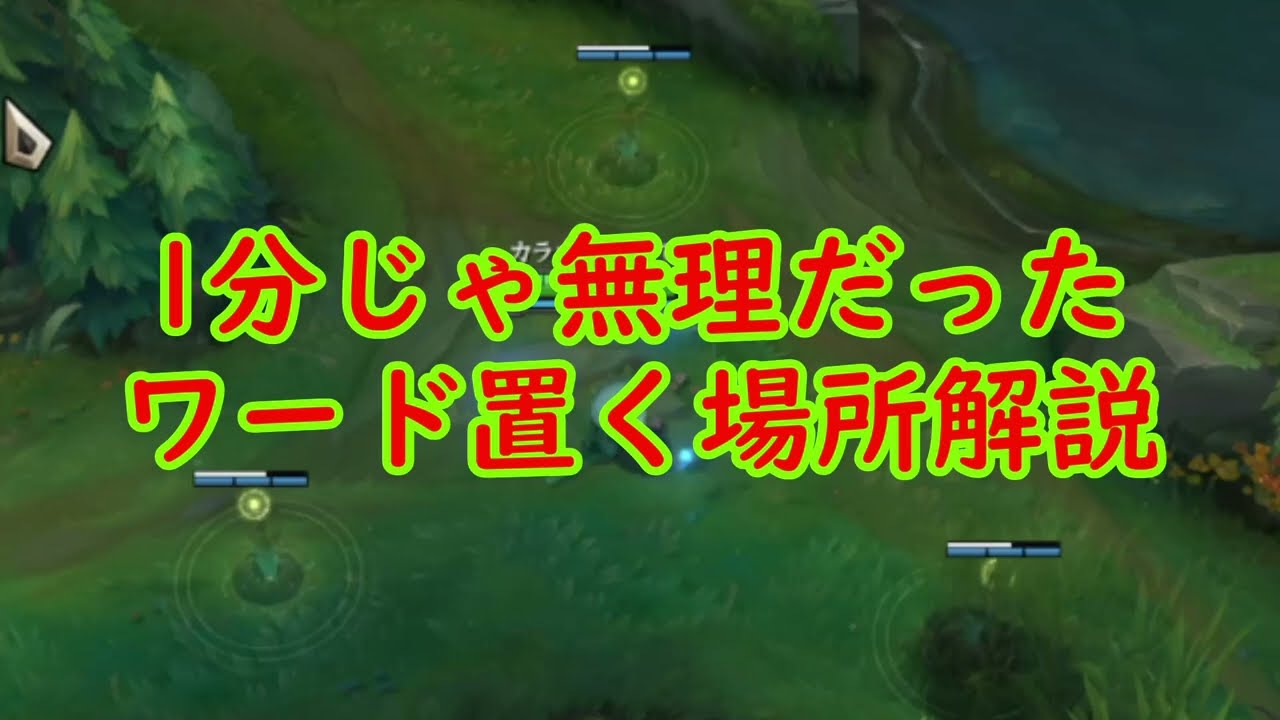 【LoL】1分じゃ到底無理なワード置く場所解説