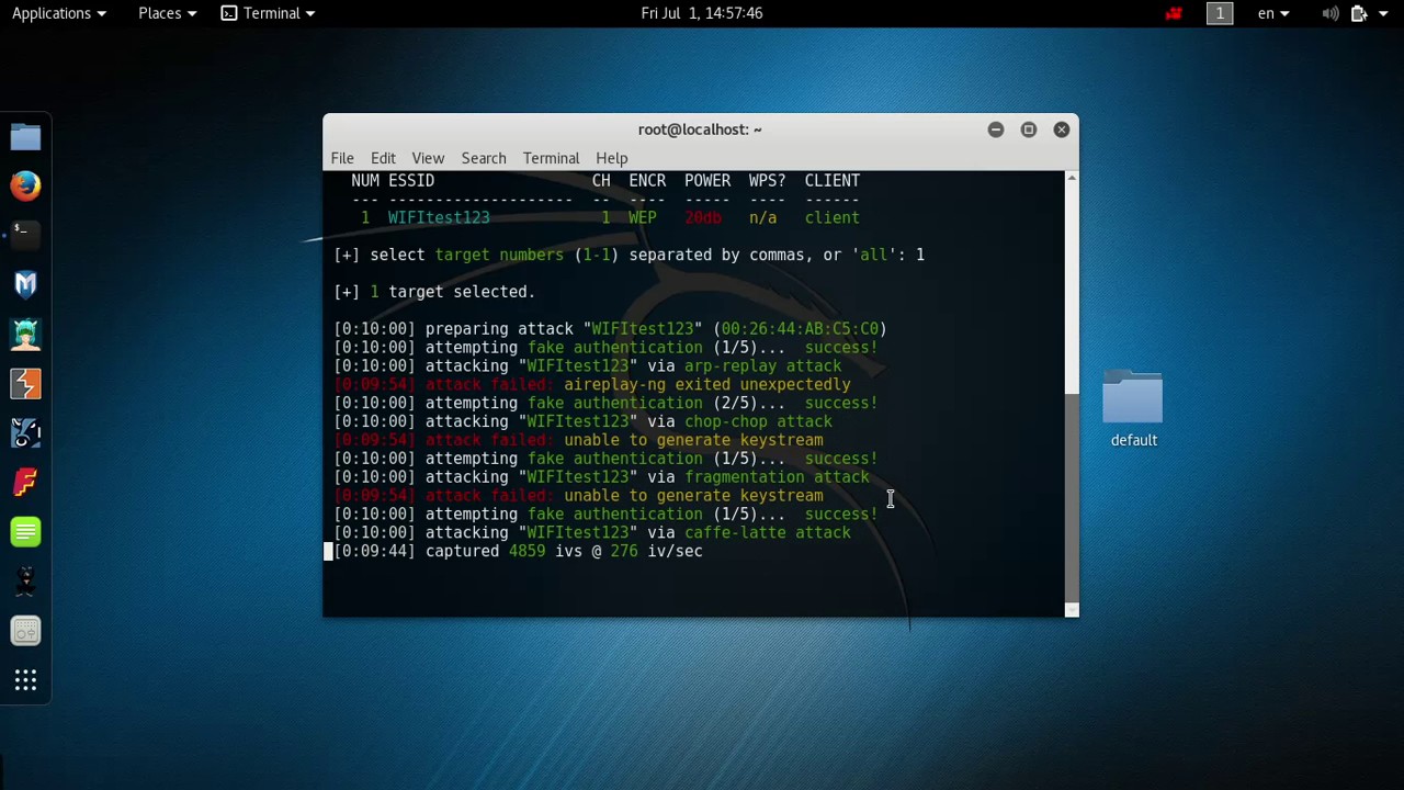 how to hack wep wifi password
