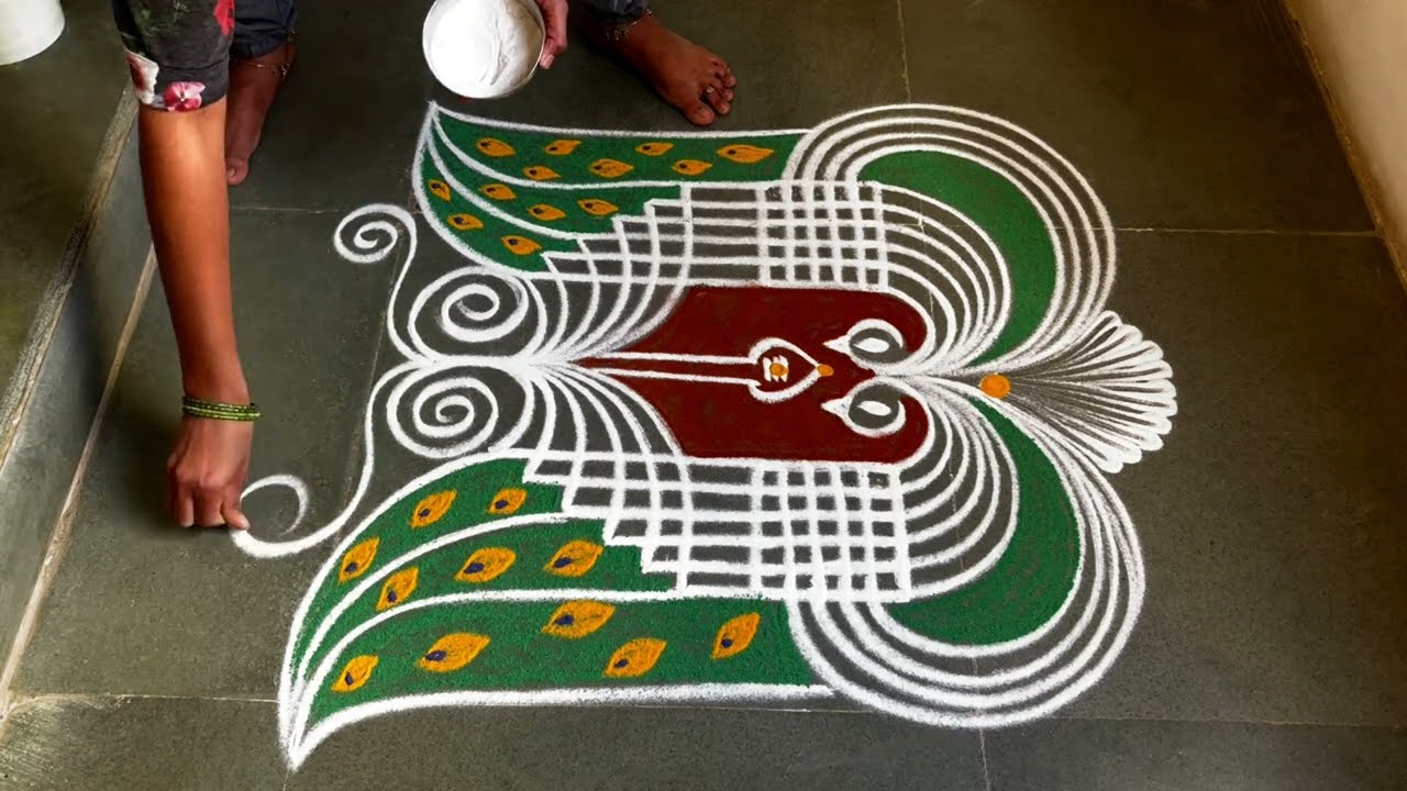Easy thaipoosam kolam designs| Simple muggulu designs| easy rangoli designs| Beginners kolam
