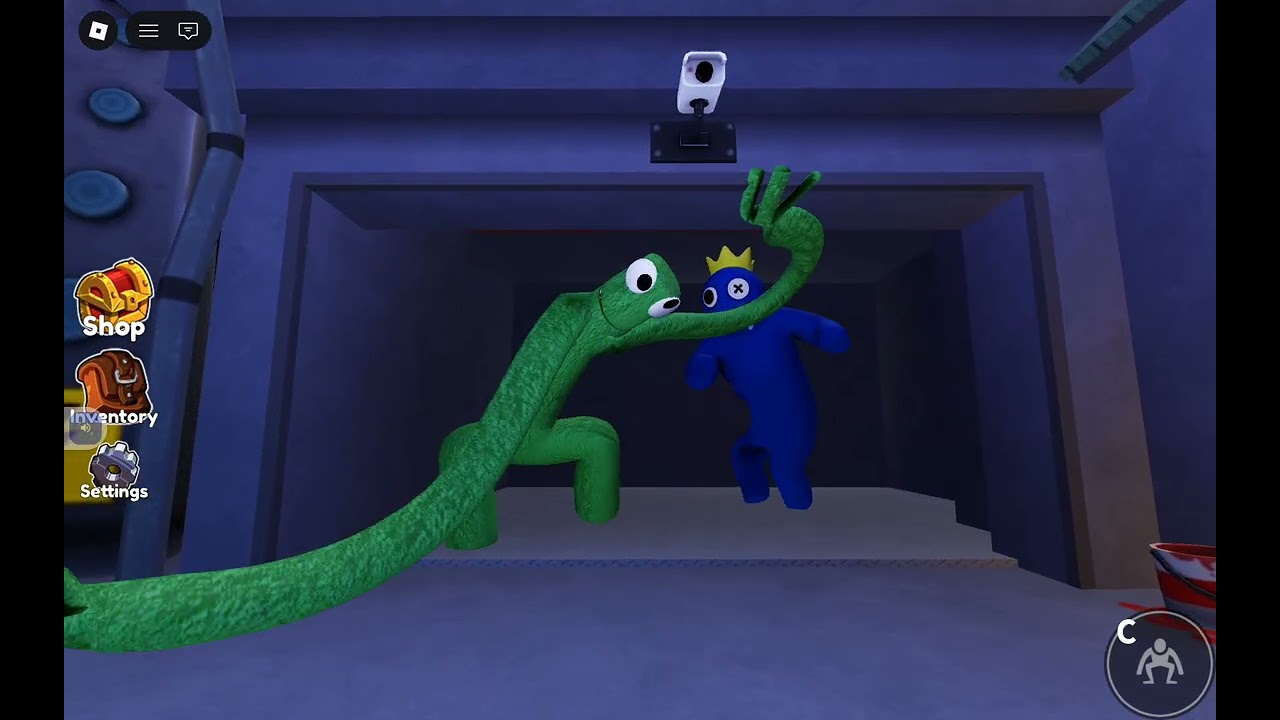I played rainbow friends.It was a little scary