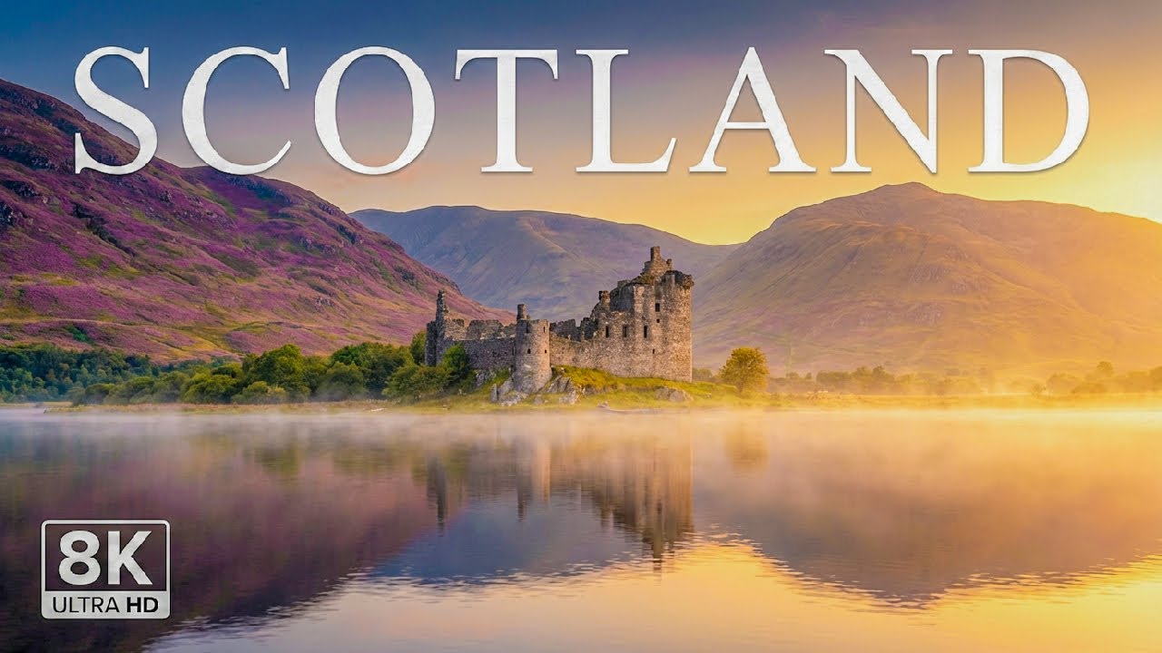The Trossachs Scotland - River Dream with Relaxing Piano Music (The most poetic and majestic scenes)
