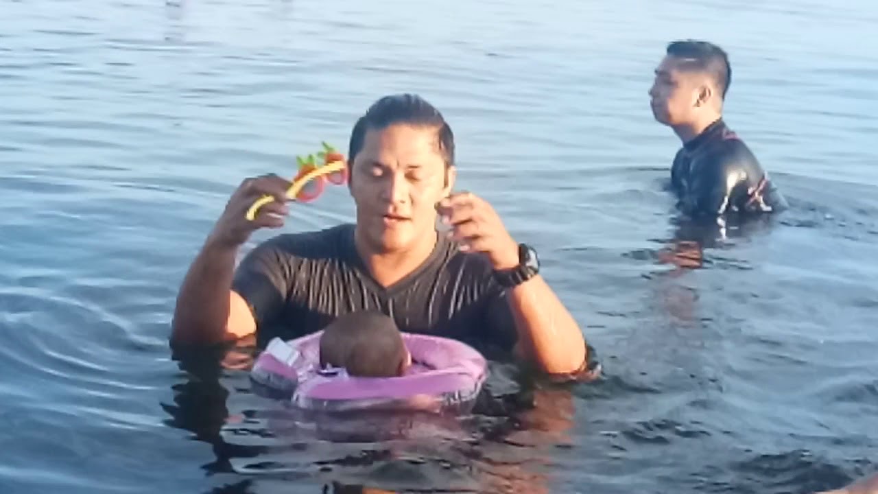 First-time swimming Baby girl Mohinie..