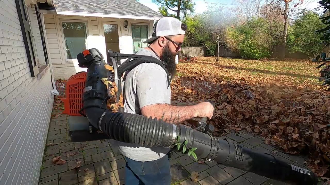 Start to finish Leaf clean up in real time |