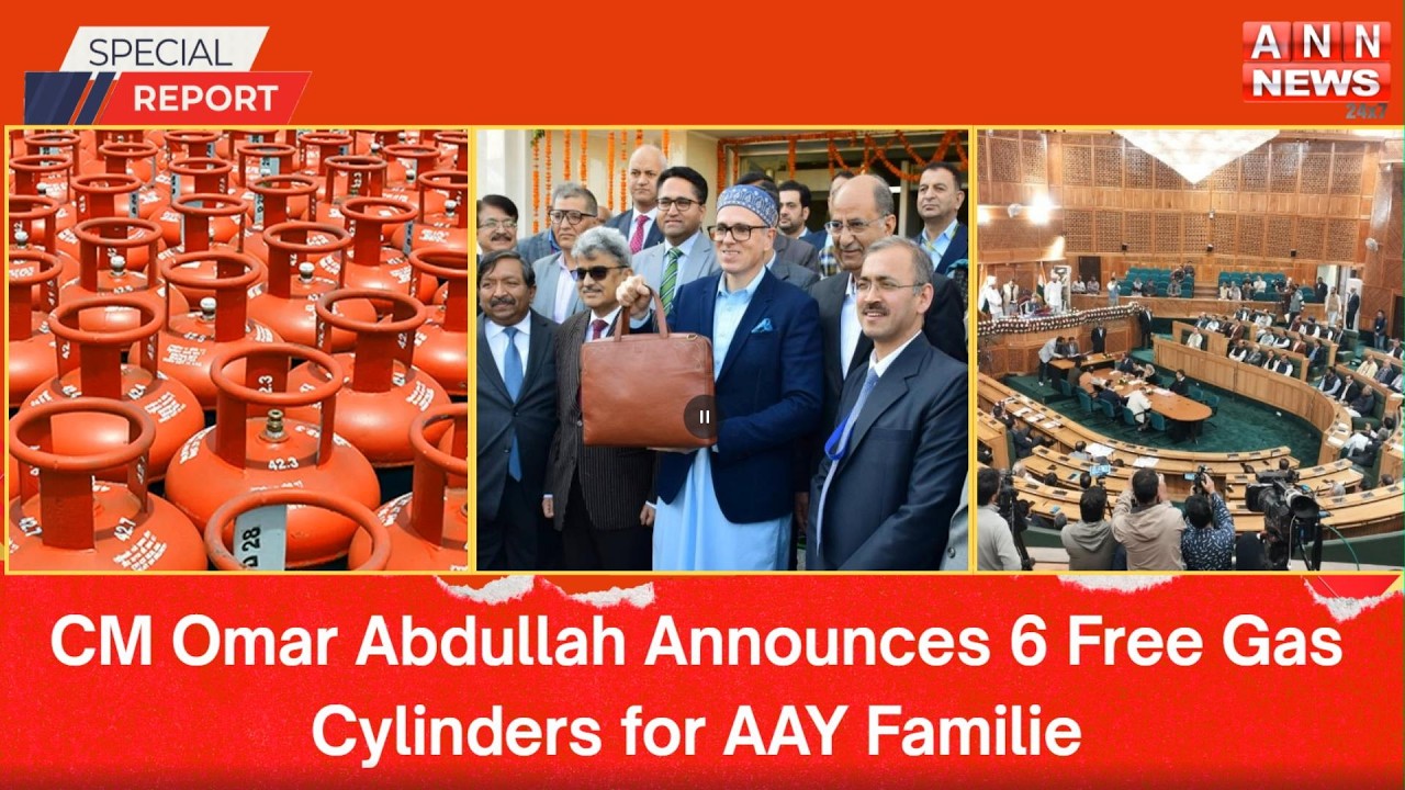 CM Omar Abdullah Announces 6 Free Gas Cylinders for AAY Familie