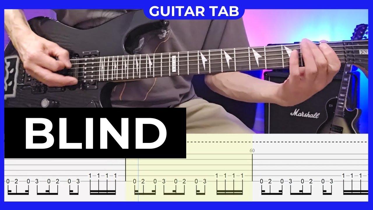 KORN - Blind - Guitar Cover with Guitar Tabs Arranged for 6-String Guitar
