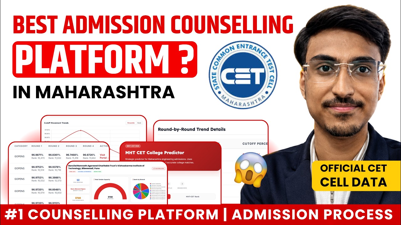 MHT CET 2026 Official Counselling Platform | CAP SPOT ILS ROUND Cutoffs | Admission Process