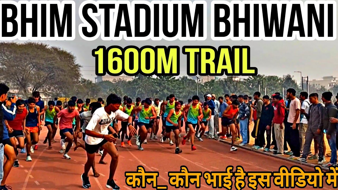 Indian Army AgniVeer Rally Bharti 2026 !! 1600 meter Time Trial Bhim Stadium Bhiwani ! UniqueBK