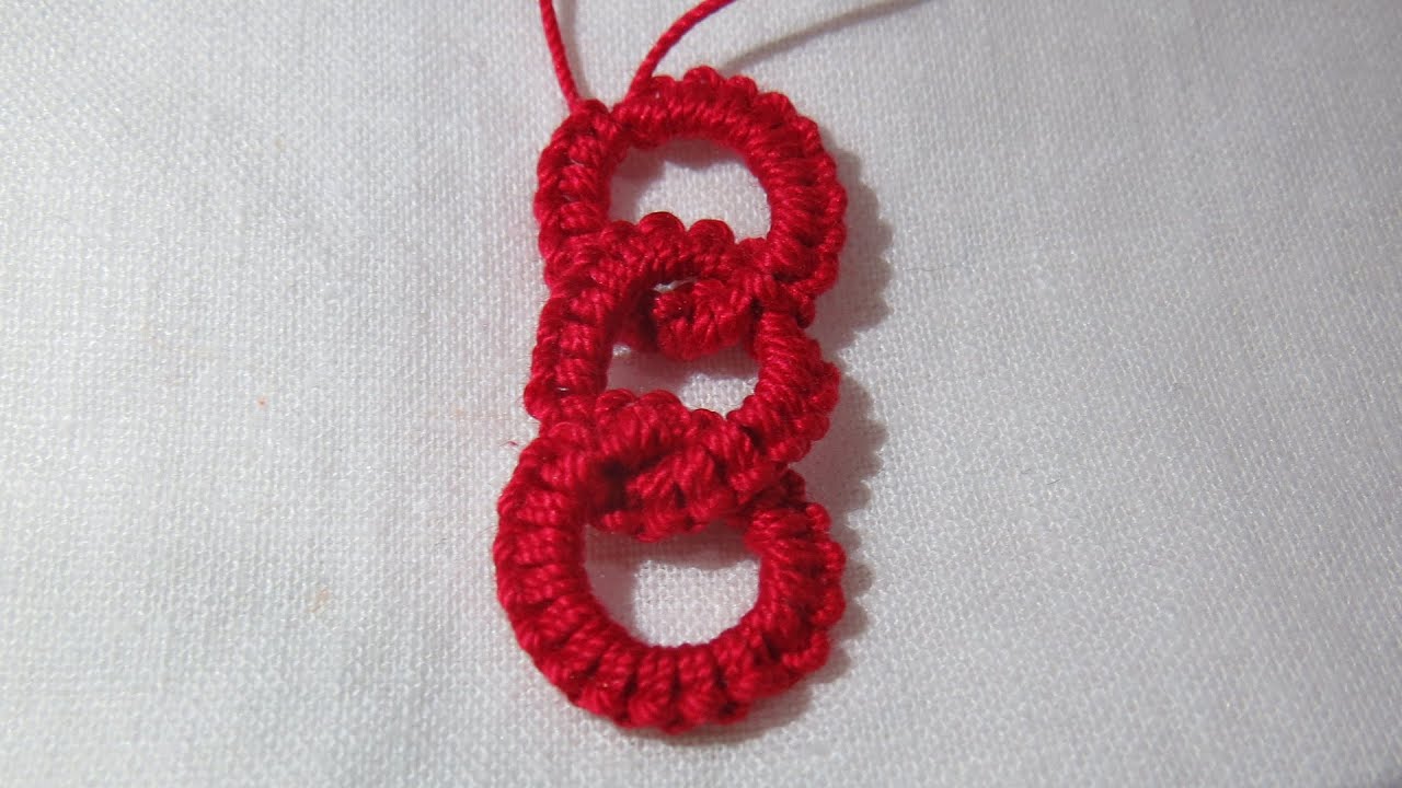 Needle Tatting Interlocking split ring