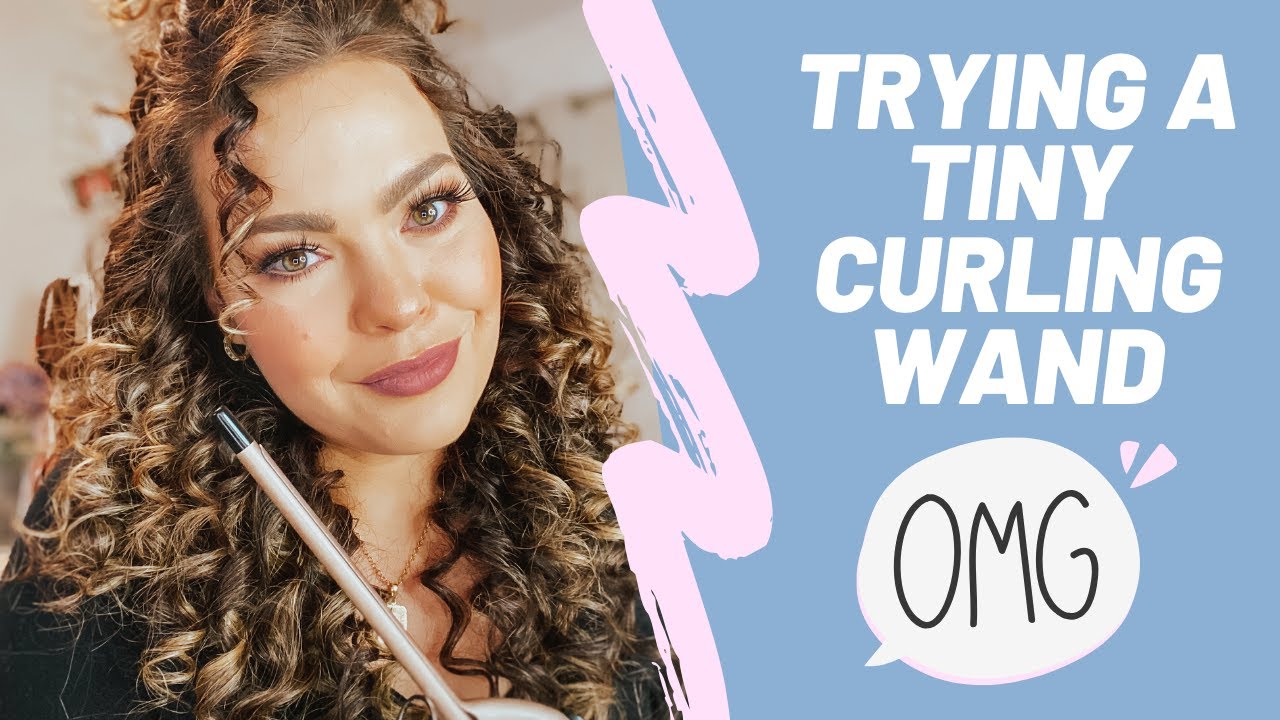 Trying a TINY Curling Wand on My Hair | OMG