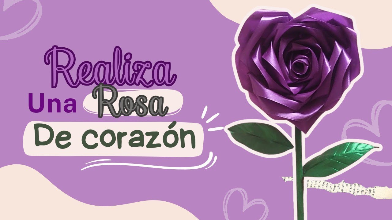 Tutorial | Rosa Eterna de listón en forma de corazón #8m #diadelamujer