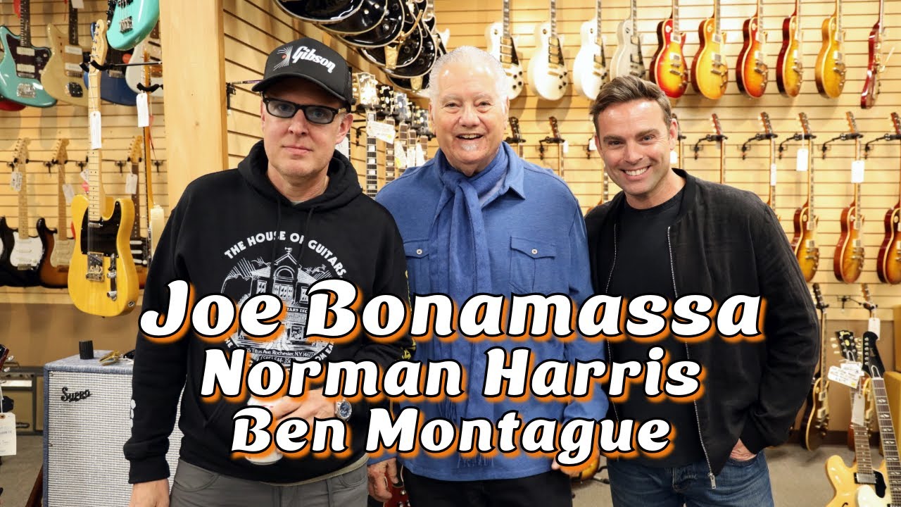 Joe Bonamassa visits Norm & Ben Montague at Norman's Rare Guitars