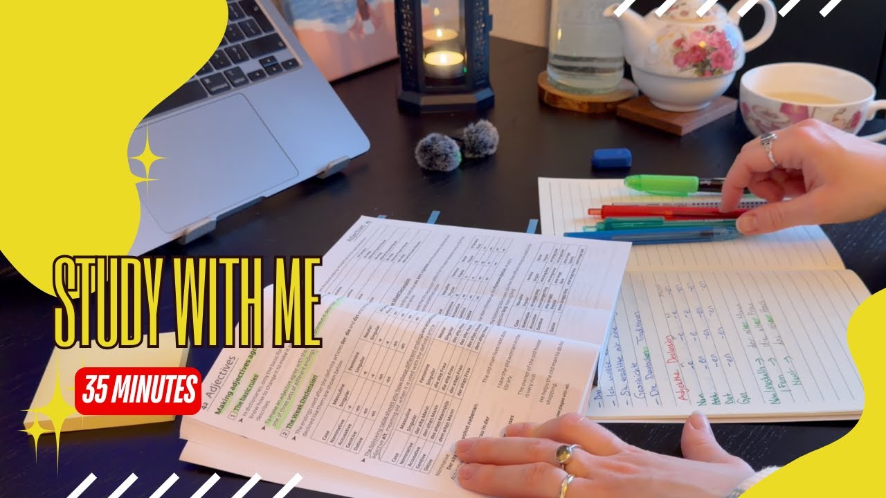 German Study With Me | 35 Minutes Deep Focus (No Music)