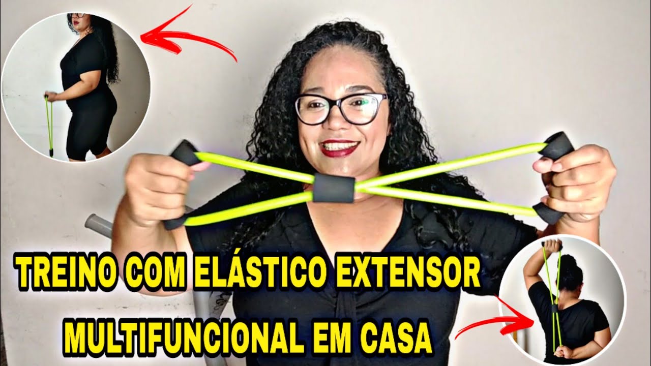 TREINO COM ELÁSTICO EXTENSOR MULTIFUNCIONAL EM CASA!!