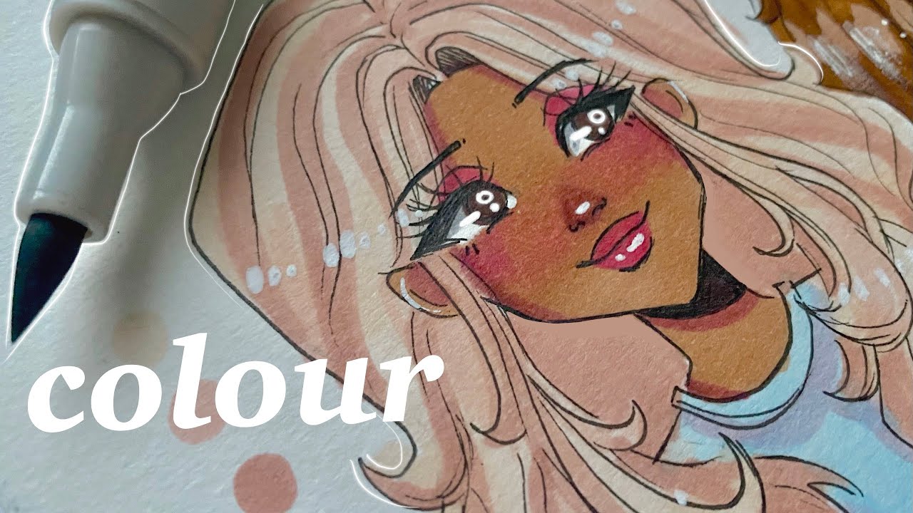 ✨3 Unique Ways to Colour Hair [with markers]✨