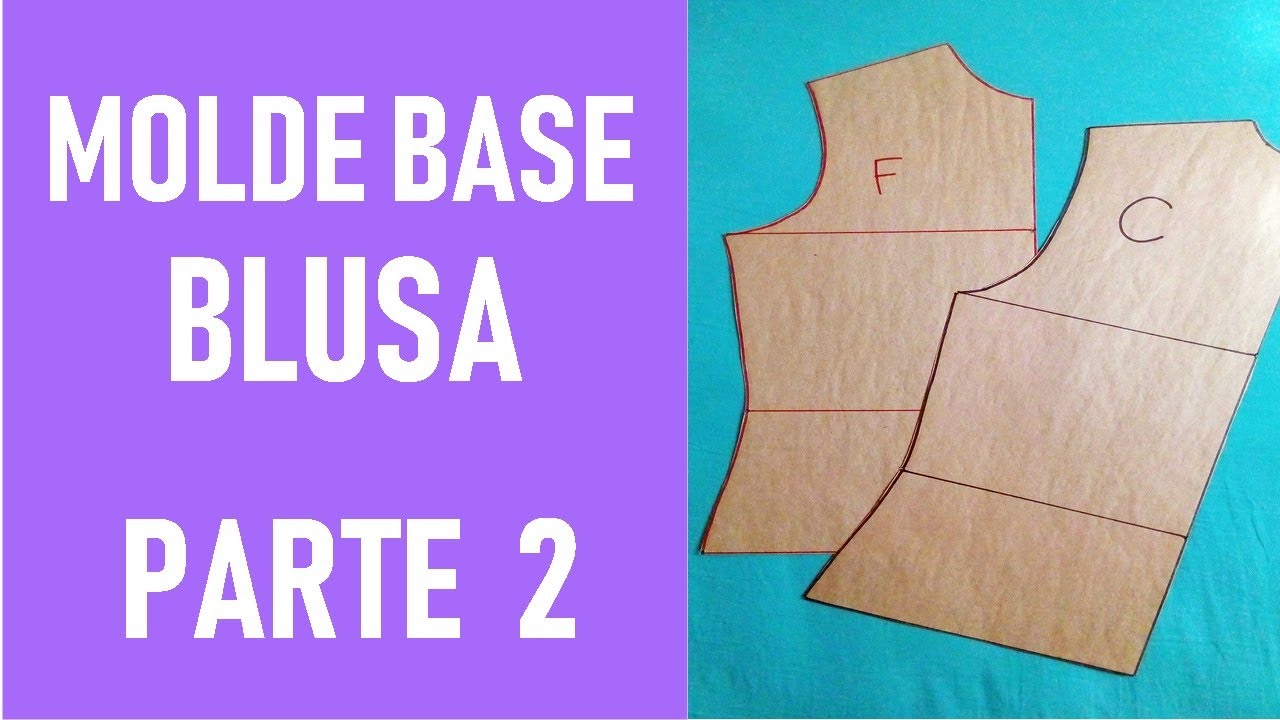 Molde base da blusa sem pence - Parte 2