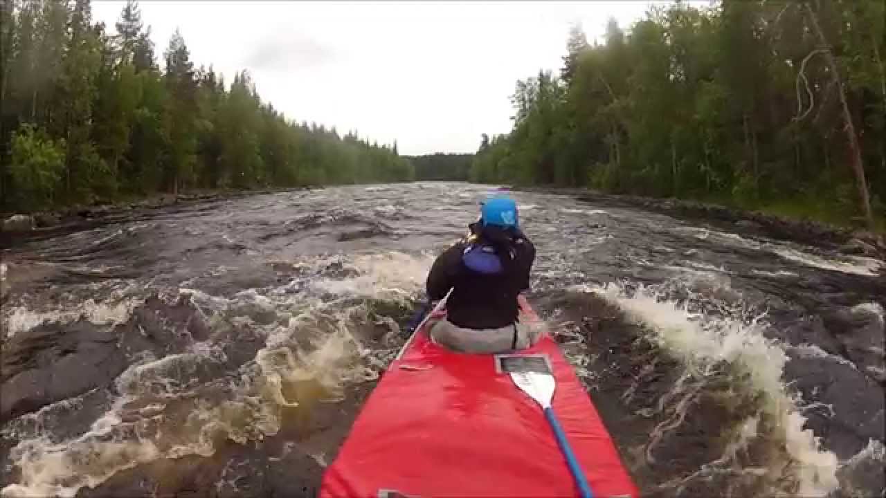 Pakcanoe 170  at Haapavitja rapid-Finland 2014